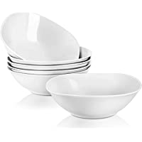 MALACASA- Serie Elisa- 6 piezas 6.7&quot- Cuencos de Porcelana Cuencos de Cereales (17 x 17 x 5cm) Cuencos para 6 Personas